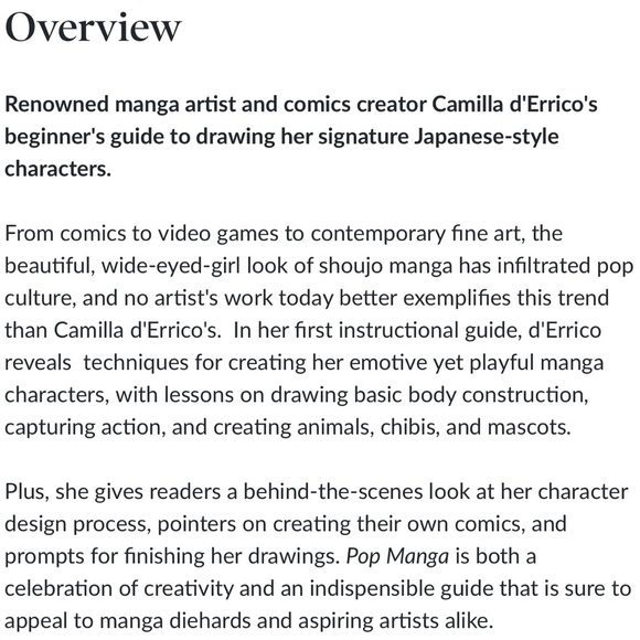 Pop Manga How to Draw the Coolest, Cutest Characters & More by Camilla d'Errico - Picture 6 of 16